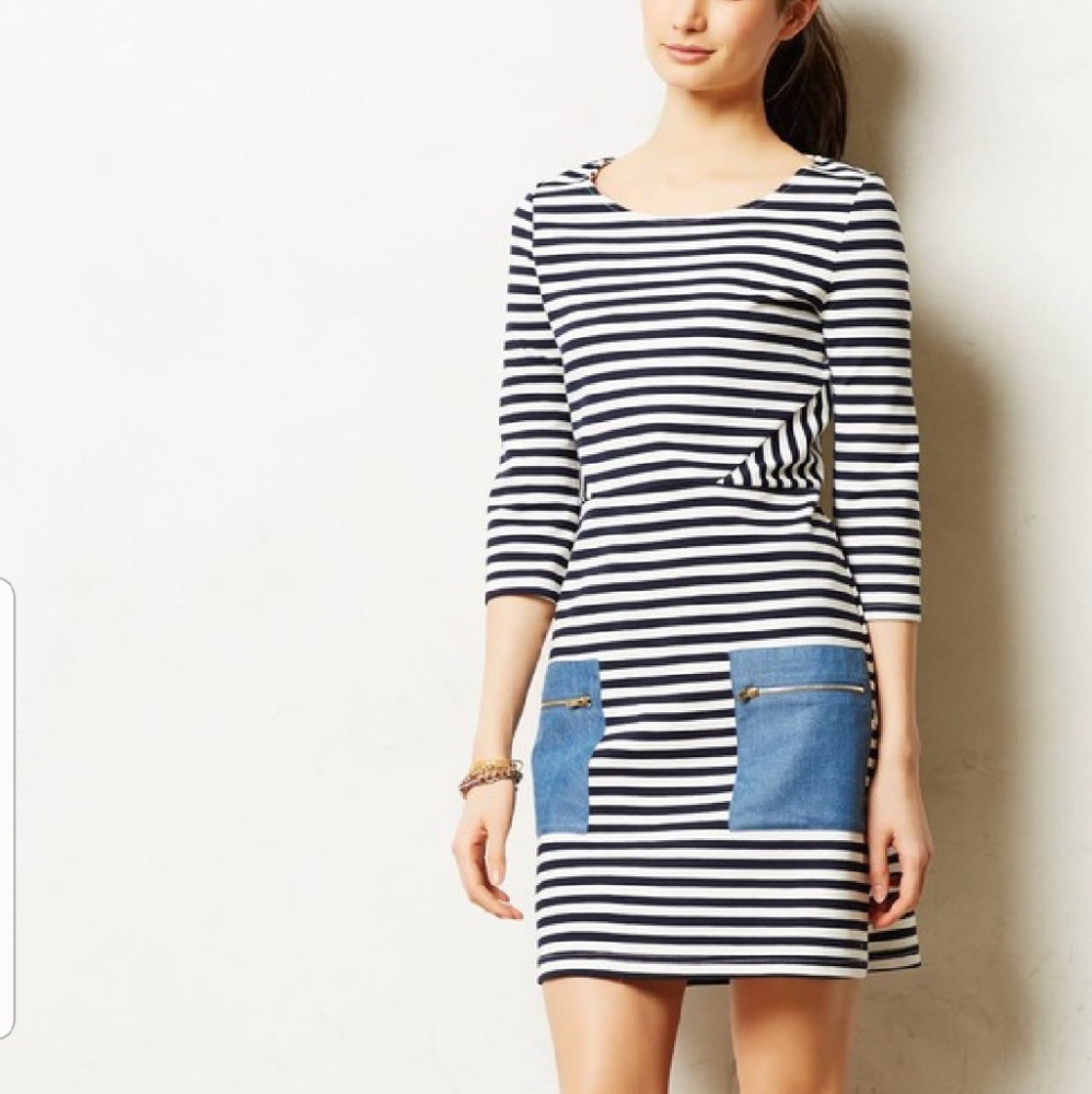Anthropologie Striped Dress with Pockets